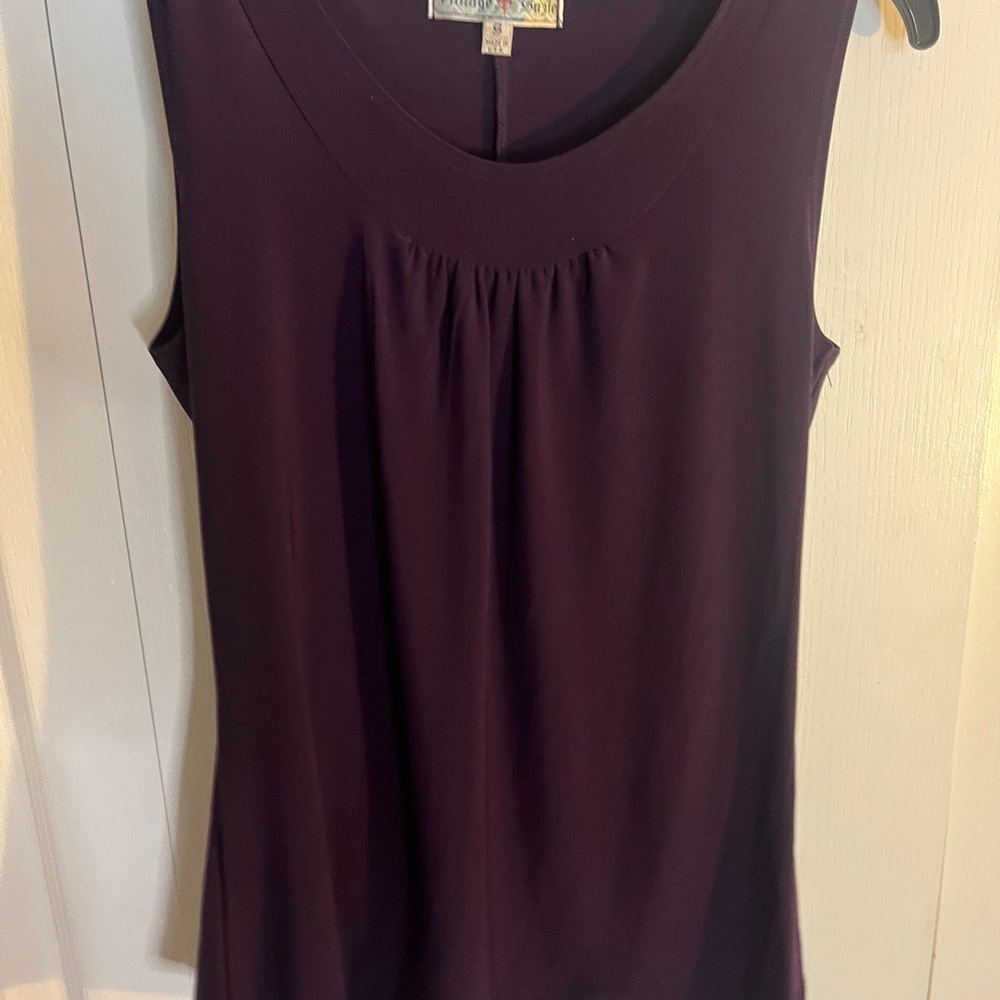 Elegant Purple Sleeveless Top